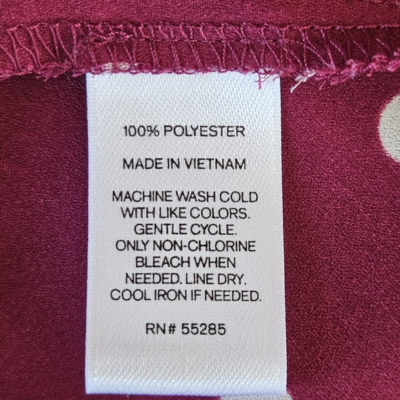 EXPRESS BURGANDY BLOUSE - Picture 6 of 6